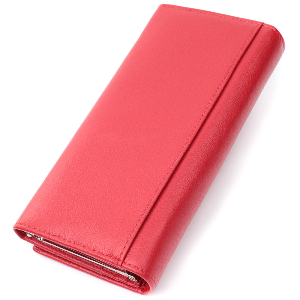 Класичний жіночий гаманець із натуральної шкіри ST Leather 22675 Червоний Київ - фото 2