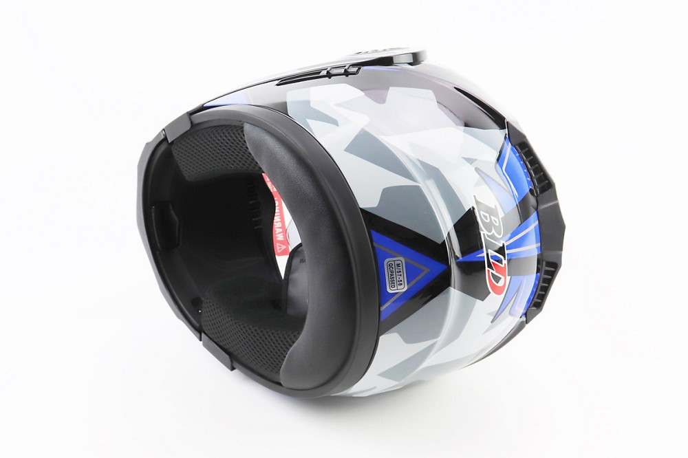 Шолом модуляр, закритий з відкидним підборіддям+відкидні окуляри BLD-159 М (57-58см), ЧОРНО-СИНІЙ Киев - изображение 3