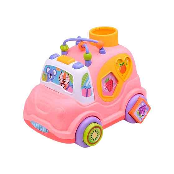 Дитяча розвиваюча іграшка "Машинка-сортер" HE0548 музика, світло, 24 см Вінниця