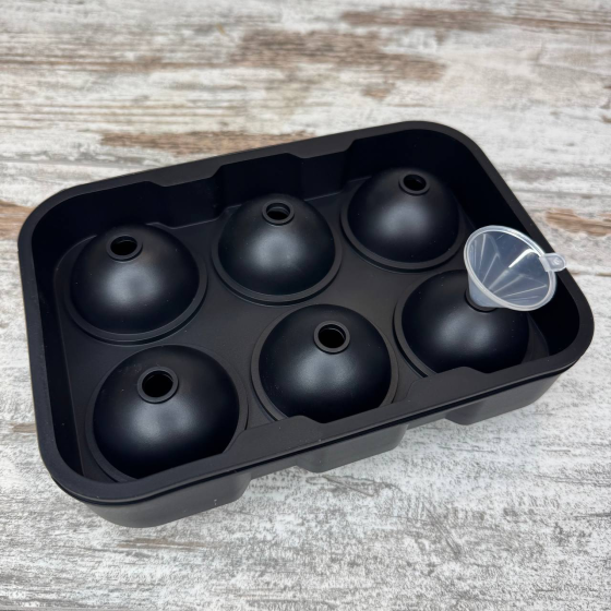 Форма силиконовая для льда Ice Ball 6 шариков 4.5см, двойная форма для виски и коктейлей, с лейкой Киев