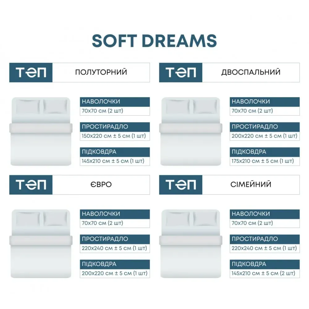 Постільна білизна полуторна бязь ТЕП SOFT DREAMS постіль полуторка завитки бежева Одеса - фото 8