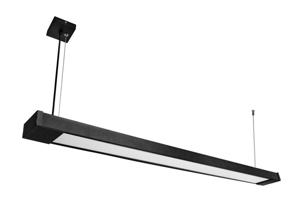 Підвісний лінійний світильник під лампу Т8 led 2-1200 чорний Київ - фото 3