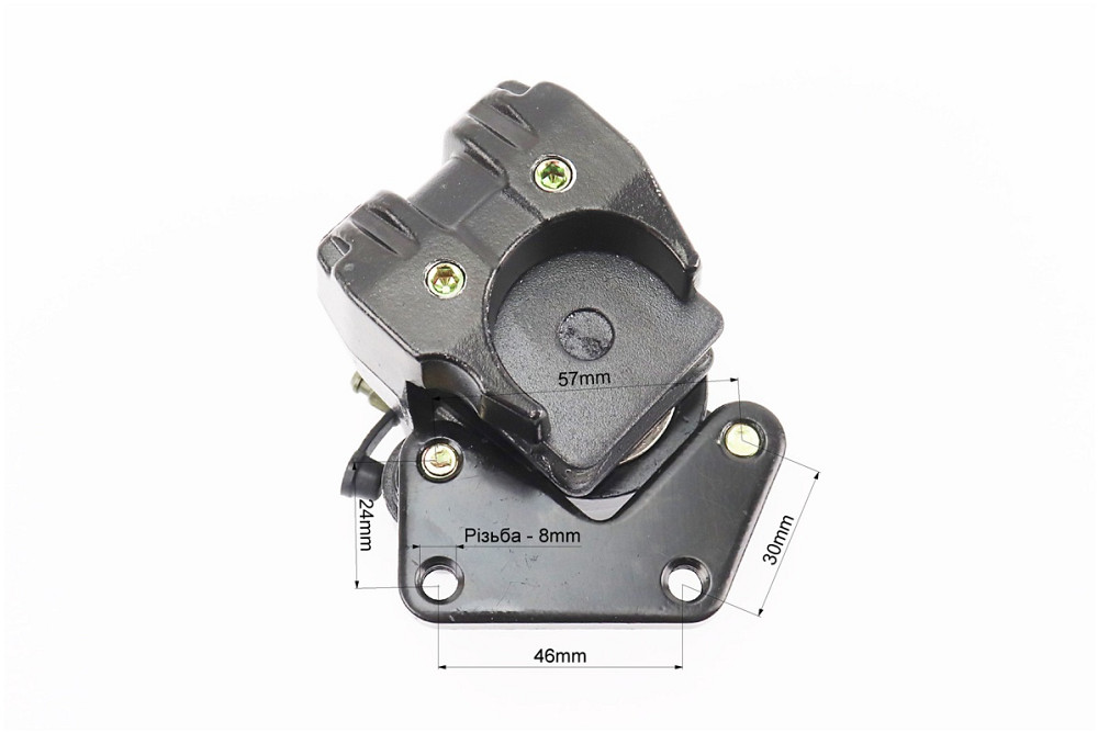 Гальмівний супорт передньої системи (однопоршневий) з колодками "квадрат", чорний Київ - фото 4