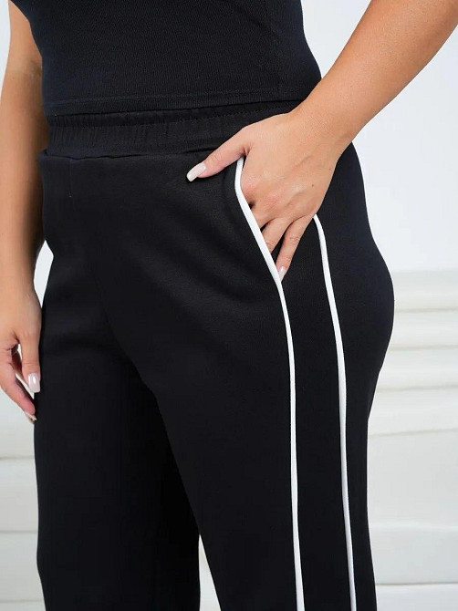 Жіночий повсякденний трикотажний костюм-двійка батал італійський трикотаж 64/66 Одеса - фото 8