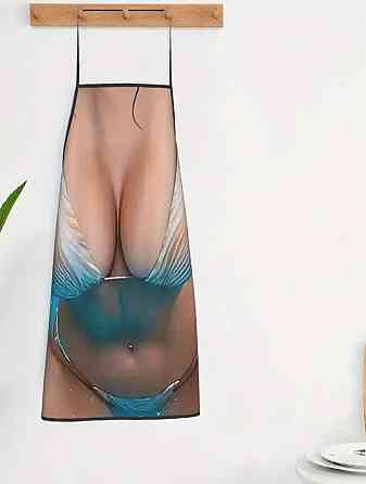 Фартух з прикольним принтом дівчина в купальнику 80 на 60 см різнобарвний Київ