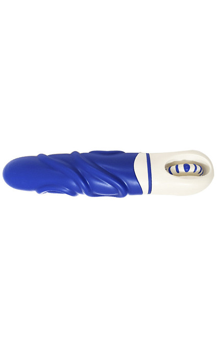 Розкішний вібратор з опуклими ребрашками для стимуляції AMOR BIG VIBRATOR BRUCE Blue (Застосунок НЕ Sex Aura Київ - фото 3