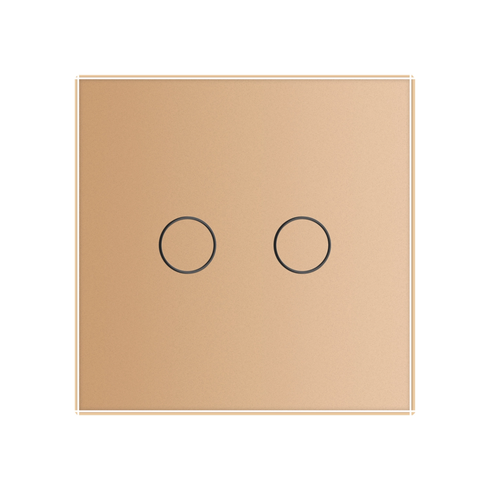 LIVOLO Сенсорний вимикач 2 сенсора для ролет штор воріт жалюзі LIVOLO золотий матовий скло Коломия - фото 5