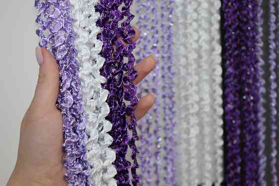 Шторы-нити спираль с люрексом Сиреневый с бело-фиолетовым 300х300см 1 шт (61-023) Киев