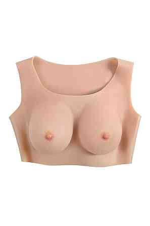 Накладні груди топ Gender X Undergarments Plate C-Cup бежеві, 28 см Sex Aura Київ