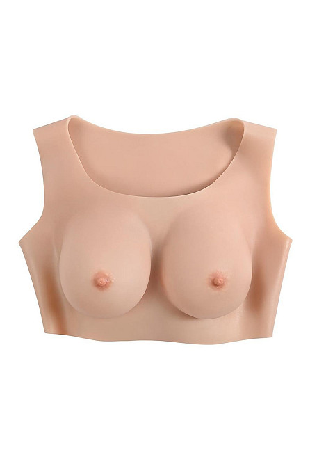 Накладні груди топ Gender X Undergarments Plate C-Cup бежеві, 28 см Sex Aura Київ - фото 2