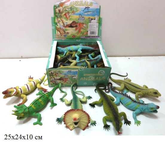 Ящірка Гонконг A017P тягнучка 14" 6в.18шт.в кор./12/216/, ЦІНА ЗА ШТ Київ - фото 1