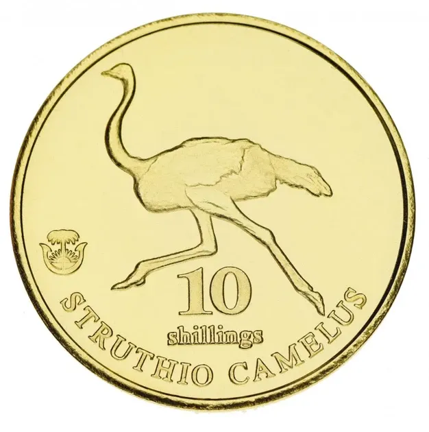 Биафра 10 шиллингов 2020 UNC Страус Полтава - изображение 1