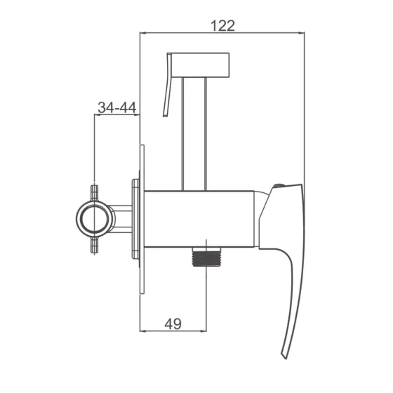 Гігієнічний душ прихованого монтажу GAPPO G7207-3 золото Київ