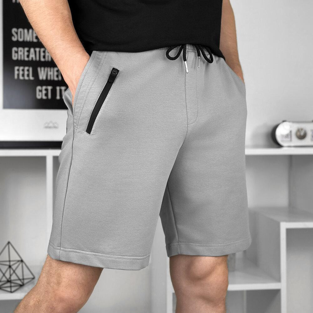 Легкі однотонні сталеві чоловічі шорти Pobedov Griz Київ - фото 7