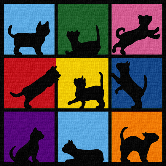 Картина за номерами „Cats“ 15х15см з мольбертом ROSA START Київ