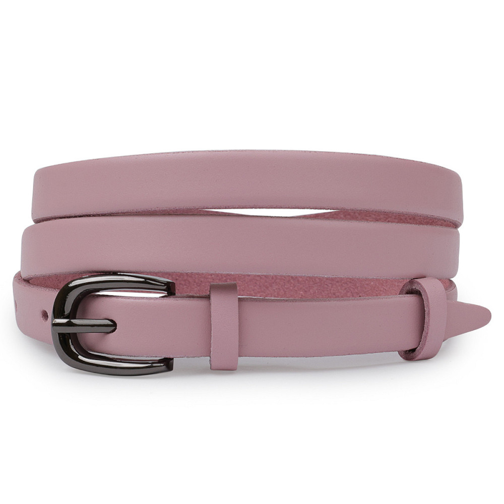 Тонкий ремень из натуральной кожи Vintage 20761 Розовый Киев - изображение 1