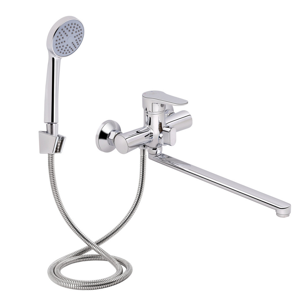 Змішувач для ванни Lidz Nicole 005 з поворотним виливом (з душовим гарнітуром) (k35) LDNIC005CRM22140 Chrome Київ - фото 1