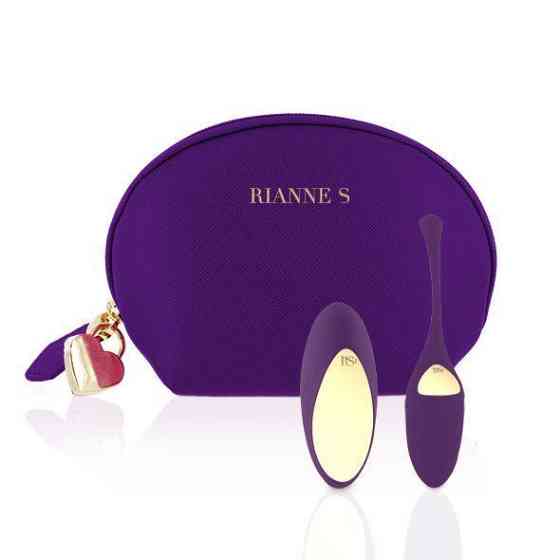 Віброяйце Rianne S: Pulsy Playball Deep Purple з вібрувальним пультом ДК,косметичка-чохол, 10режимів Sex Aura Київ