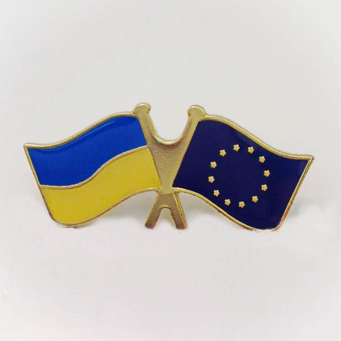 Значок Флаг Украина - Евросоюз Киев - изображение 1