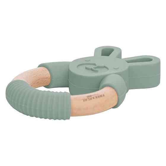 Прорезыватель FreeON силиконовый зайчик, зелёный Киев