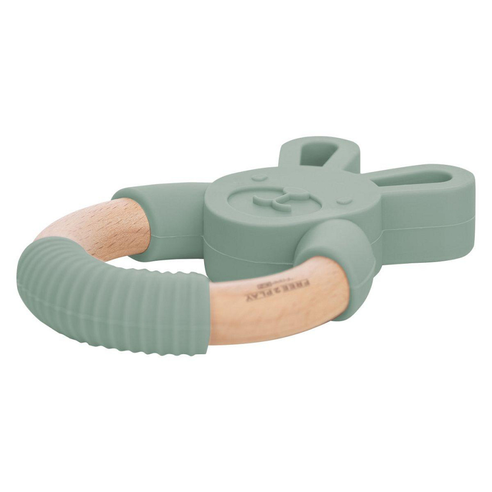 Прорезыватель FreeON силиконовый зайчик, зелёный Киев - изображение 2