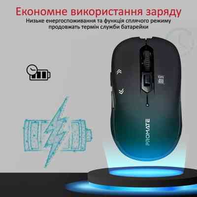 Мышка Promate Slider Wireless Black (slider.black) Винница