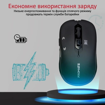 Мышка Promate Slider Wireless Black (slider.black) Винница - изображение 4