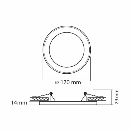 LED Світильник врізний 12W+4W 5000+2700К з декоративною підсвіткою VL-DL4R-1252 Videx Житомир