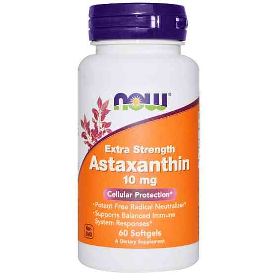 Астаксантин, Astaxanthin, Now Foods, 10 мг, 60 капсул Луцк
