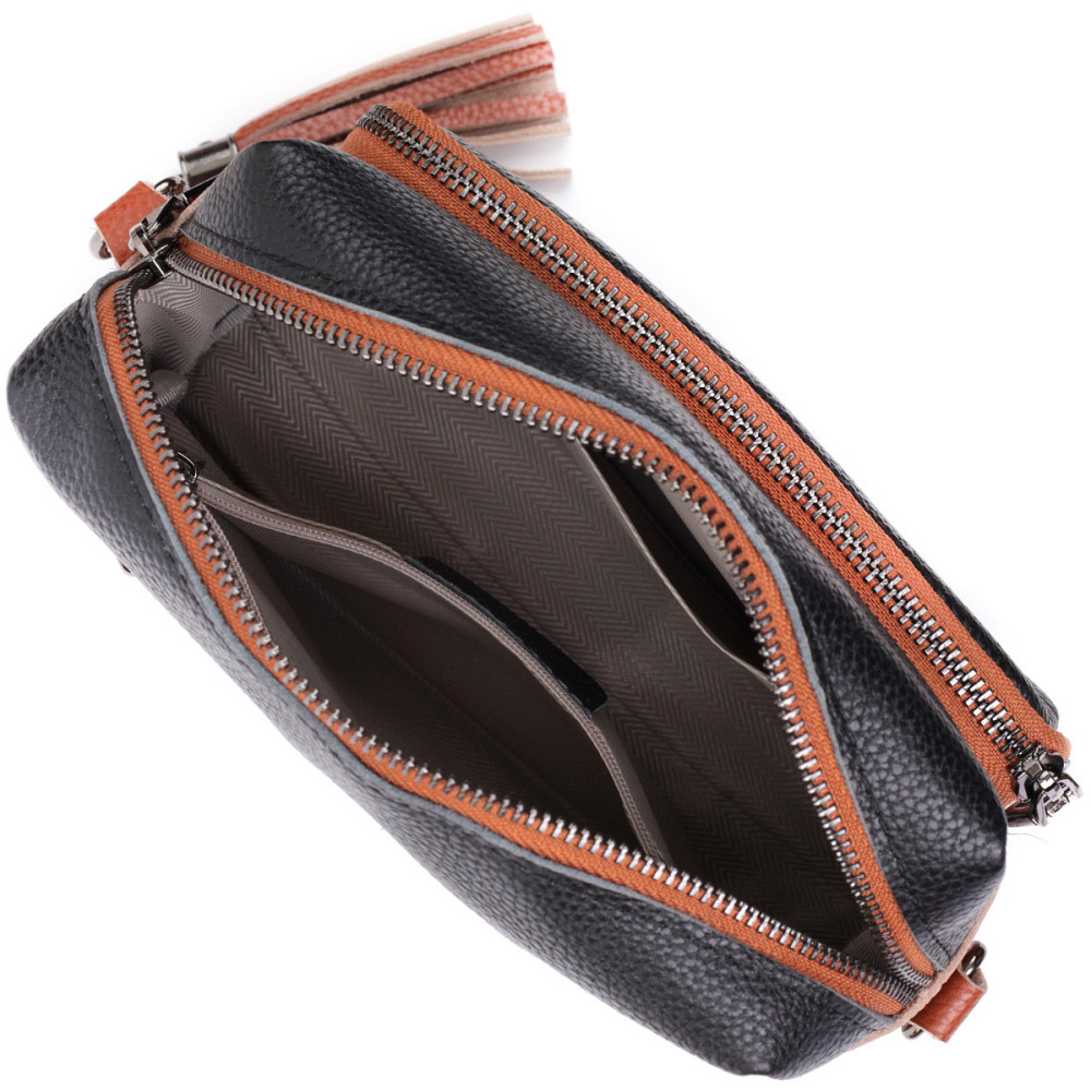 Сумка для женщин на каждый день из натуральной кожи Vintage 22588 Черный Киев - изображение 9