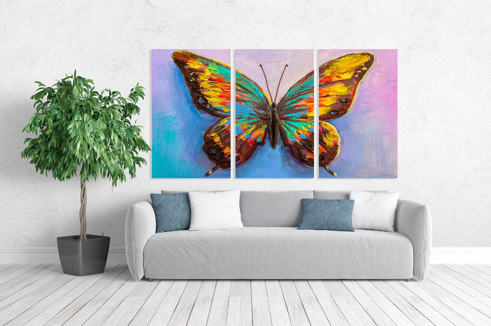 Модульна картина у вітальню/ спальню Метелік ART-219_3A 100х150 см Київ - фото 2