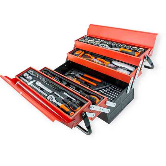 Набір інструменту 1/2", 1/4" 85 шт з бітами, 72 зуби (метал. кейс) Strona Мукачево