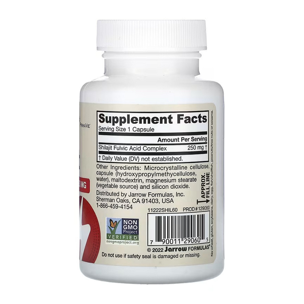 Комплекс с мумие и фульвокислотой Jarrow Formulas Vegan Shilajit Fulvic Acid Complex 250mg 60 раст капс Киев - изображение 2