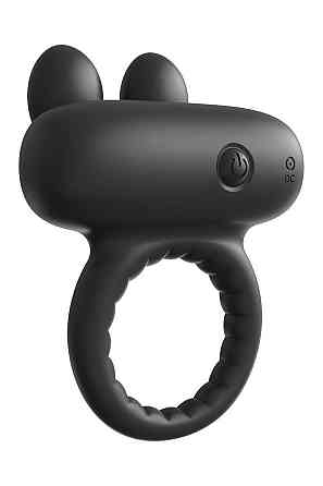 Эрекционное виброкольцо Dreamtoys Ramrod Rabbit с ушками для клитора, черное Sex Aura Киев