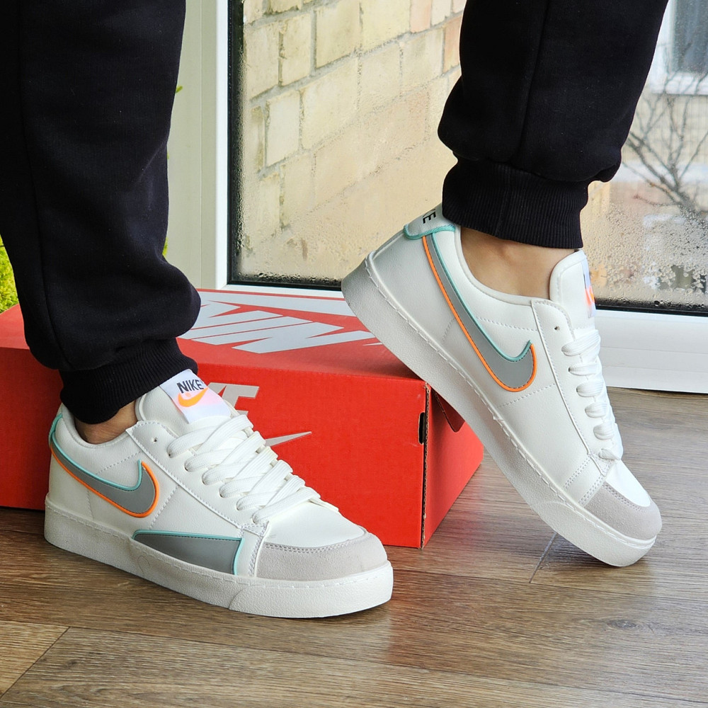 Кросівки Nike Бежеві Чоловічі Білі Форси Шкіряні Кеди Найк (розміри: 40,41,42,43,44) - 203 Дніпро - фото 10