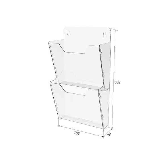 Карман буклетница EKOSTAR А5 2-х ярусный вертикальный Киев