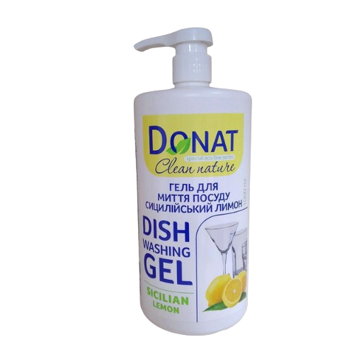 Засіб для миття посуду 1л (флакон з дозатором) Сицилійський лимон Clean Nature ДОНАТ Житомир - изображение 1