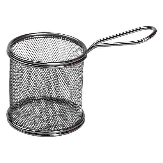 Кошик сервірувальний для картоплі фрі та снеків 9×9×9 см Чорний HP-19-5-B Коломия