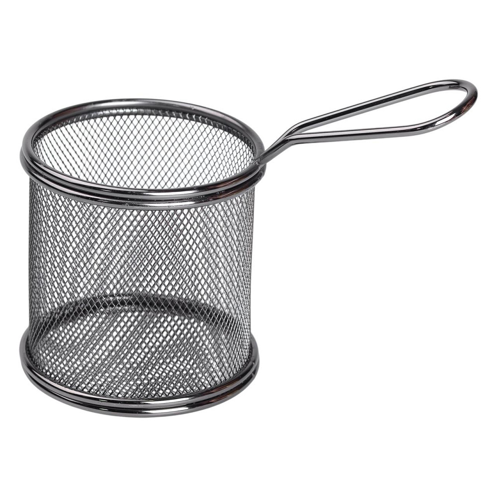 Кошик сервірувальний для картоплі фрі та снеків 9×9×9 см Чорний HP-19-5-B Коломия - фото 3