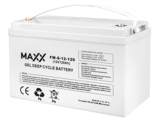Акумулятор гелевий 4SUN MAXX GEL DEEP CYCLE 120Ah 12V (B0012 AKU72) (12-FM-S-120) акб Київ