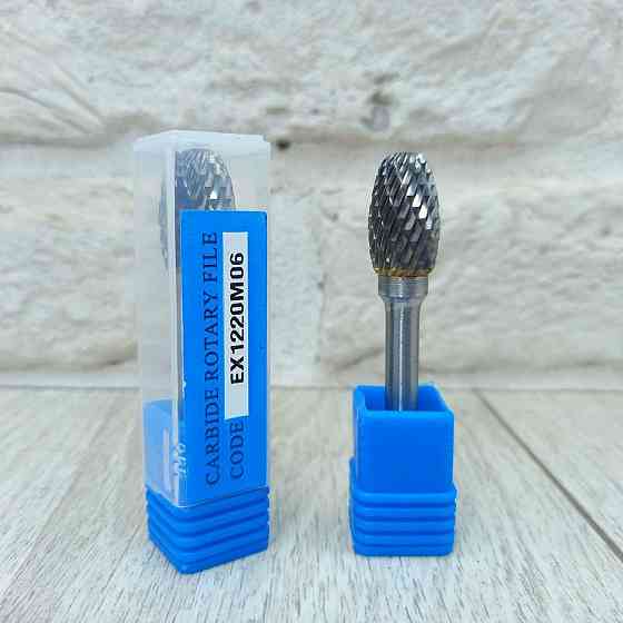 Борфреза тип E сферична 12x20x6 мм — твердосплавна шарошка по металу для дриля та гравера Харків