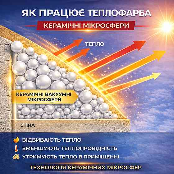 Рідка теплоізоляція Skyline керамічна теплофарба для утеплення стін, фасадів, металу та трубопроводів Зелена 10 л Харків