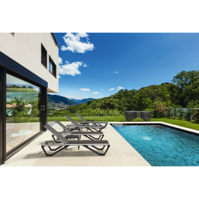 Шезлонг PAPATYA Wave серо-коричневый сетка серо-коричневый (4168) Винница - изображение 5