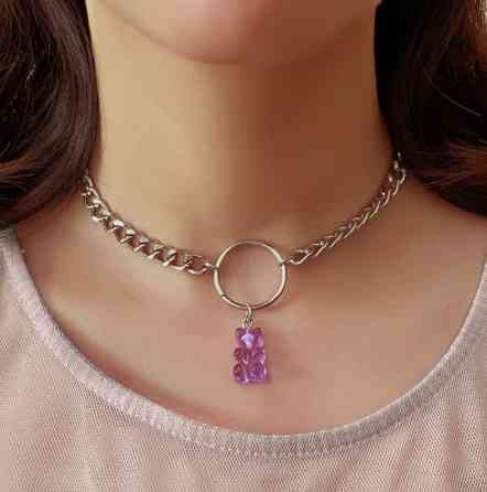 Подвеска мишка сиреневая - длина 30см, смола, цинковый сплав Киев