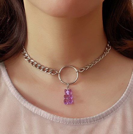 Подвеска мишка сиреневая - длина 30см, смола, цинковый сплав Киев - изображение 1