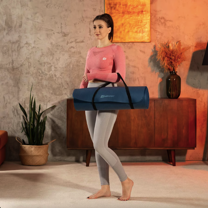 Колрик для йоги Hop-Sport HS-NB015GM NBR 1,5см темный морской Киев - изображение 5