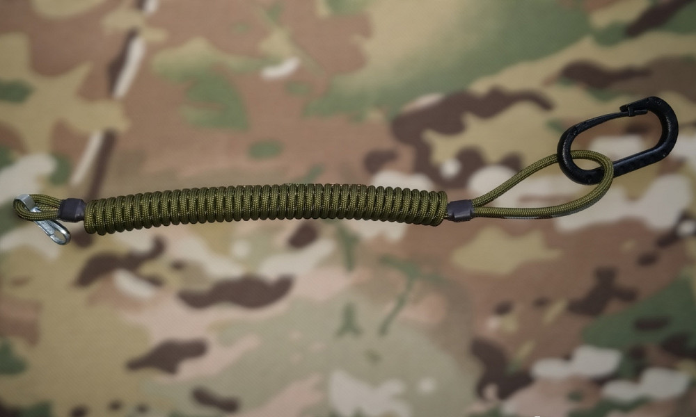 Тренчик шнур страховочный шнурок для пистолета с карабином Одесса - изображение 2