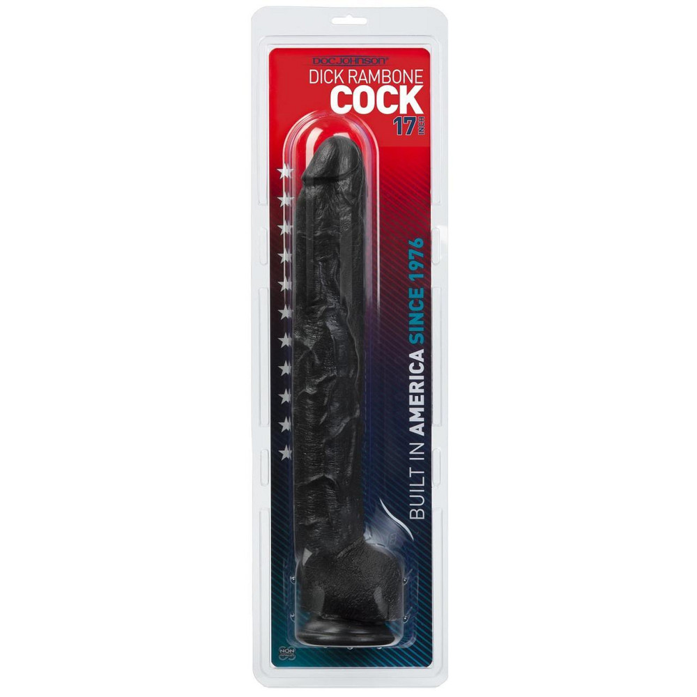 Фаллоимитатор Doc Johnson Dick Rambone Cock Black, диаметр 6см, длина 42см, ПВХ Sex Aura Киев - изображение 6