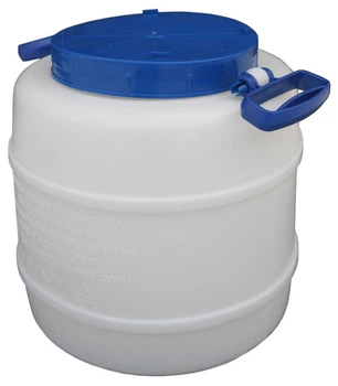 Бочка пластиковая пищевая 25л белая с ручками. Харьков