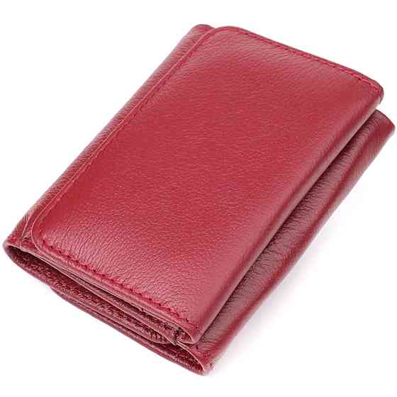 Компактный женский кошелек из натуральной кожи Бордовый (ST Leather) Киев